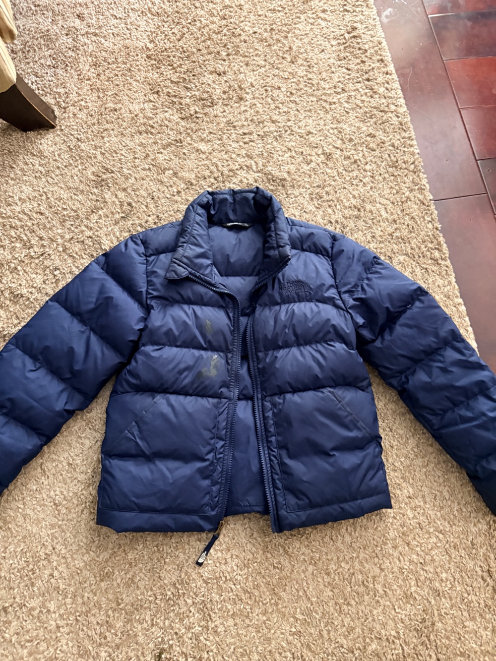The North Face Girl’s Navy Quilted Puffer Jacket